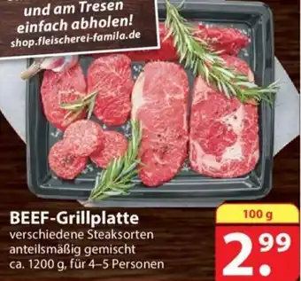 Famila Nord Ost BEEF-Grillplatte 100 g Angebot