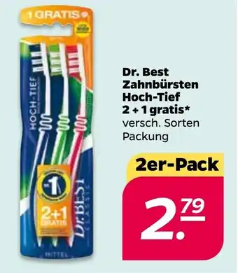 NETTO Dr. Best Zahnbürsten Hoch Tief 2+1 gratis Angebot