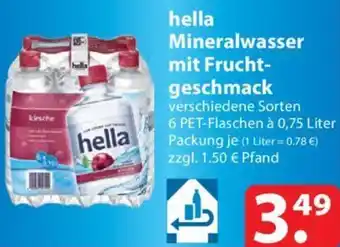 Famila Nord Ost hella Mineralwasser mit Fruchtgeschmack 6x0,75 Liter Angebot