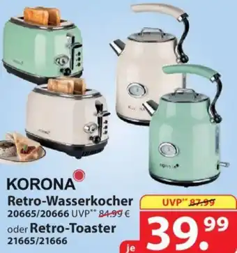 Famila Nord Ost KORONA Retro-Wasserkocher oder Retro-Toaster Angebot