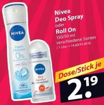 Famila Nord Ost Nivea Deo Spray oder Roll On 150/50 ml Angebot