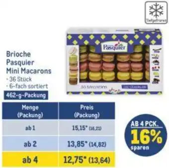 METRO Brioche Pasquier Mini Macarons 462 g Packung Angebot