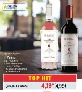 METRO Italien - Apulien Il Passo 0,75-L-Flasche Angebot