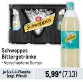 METRO Schweppes Bittergetränke 6x1 L Flasche Angebot