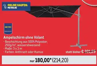 METRO METRO PROFESSIONAL Ampelschirm ohne Volant Angebot