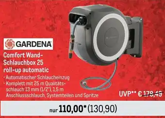 METRO GARDENA Comfort Wand-Schlauchbox 25 roll-up automatic Angebot