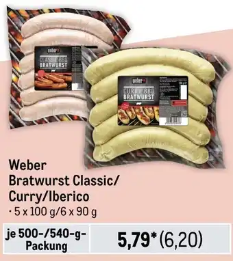 METRO Weber Bratwurst Classic/ Curry/Iberico 500-/540-g-Packung Angebot