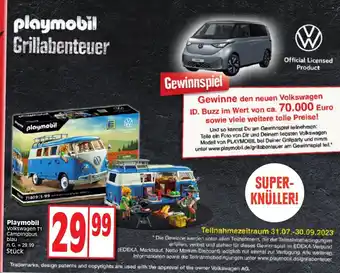 Edeka Playmobil Volkswagen T1 Campingbus, blau Angebot