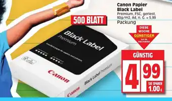 Edeka Canon Papier Black Label Premium Angebot