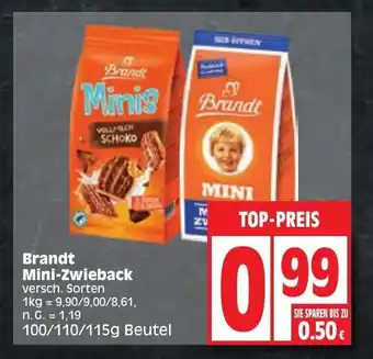 Edeka Brandt Mini-Zwieback versch. Sorten 100/110/115g Angebot