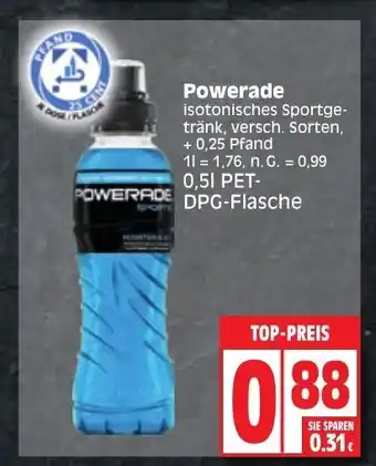 Edeka Powerade isotonisches Sportge-tränk, versch. Sorten, 500ml Angebot