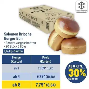 METRO Salomon Brioche Burger Bun 1,6-kg-Karton Angebot