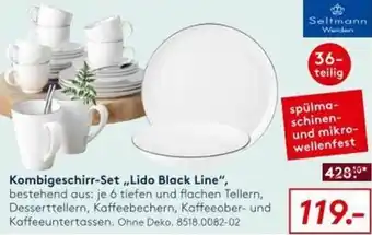 Möbel Rieger Seltmann Weiden Kombigeschirr-Set ,,Lido Black Line" Angebot