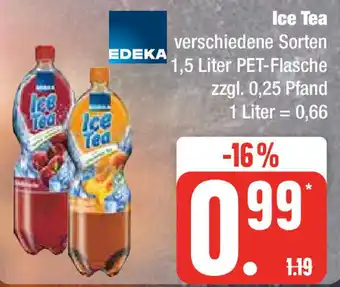 Edeka EDEKA Ice Tea 1,5 Liter PET Flasche Angebot