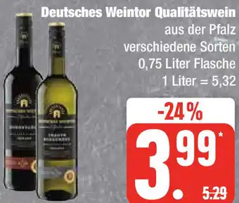 Edeka Deutsches Weintor Qualitätswein 0,75 Liter Flasche Angebot