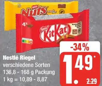 Edeka Nestlé Riegel 136,8-168 g Packung Angebot