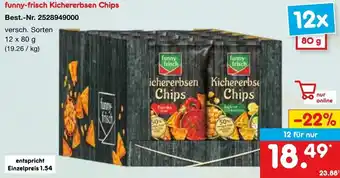 Netto Marken-Discount funny-frisch Kichererbsen Chips 12x80 g Angebot