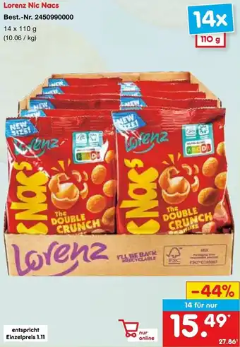 Netto Marken-Discount Lorenz Nic Nacs 14 x 110 g Angebot