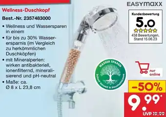 Netto Marken-Discount EASYMAXX Wellness-Duschkopf Angebot