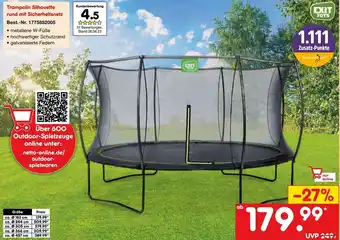 Netto Marken-Discount EXIT TOYS Trampolin Silhouette rund mit Sicherheitsnetz Angebot