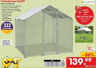 Netto Marken-Discount JUSKYS Freilaufgehege HLS25T Angebot