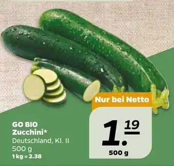 NETTO Go Bio Zucchini 500g Angebot