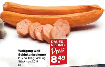 Handelshof Wolfgang Weil Schinkenkrakauer 20 x ca. 120 g Packung Angebot