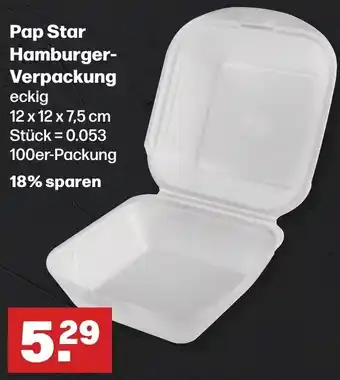 Handelshof Pap Star Hamburger-Verpackung Angebot