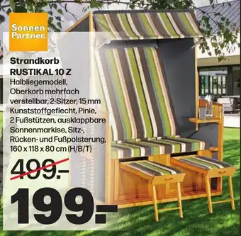 Handelshof Strandkorb RUSTIKAL 10 Z Angebot