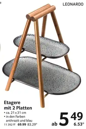 Selgros Leonardo Etagere mit 2 Platten Angebot