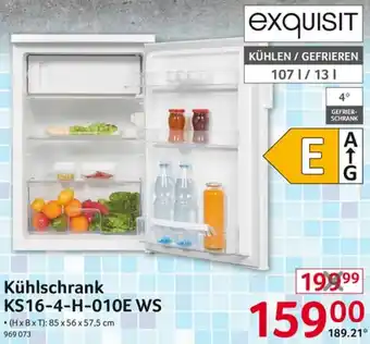 Selgros Exquisit Kühlschrank KS16-4-H-010E WS Angebot