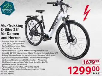 Selgros SPRICK CYCLE Alu-Trekking E-Bike 28" für Damen und Herren Angebot