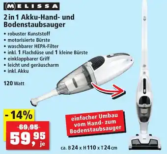 Thomas Philipps MELISSA 2 in 1 Akku-Hand- und Bodenstaubsauger Angebot