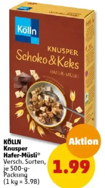 PENNY KÖLLN Knusper Hafer-Müsli 500-g-Packung Angebot