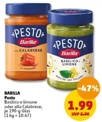 PENNY BARILLA Pesto 190 g Glas Angebot