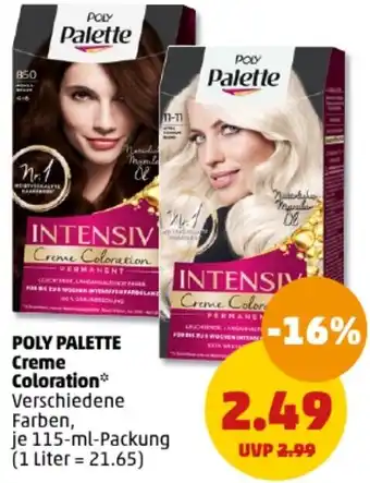 PENNY POLY PALETTE Creme Coloration 115-ml-Packung Angebot