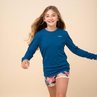 Decathlon Uv-shirt langarm kinder uv-schutz 50+ blau Angebot
