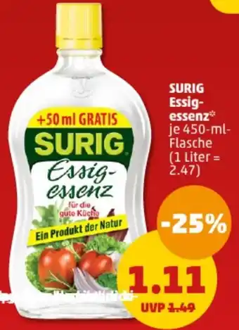 PENNY SURIG Essig essenz 450 ml Flasche Angebot