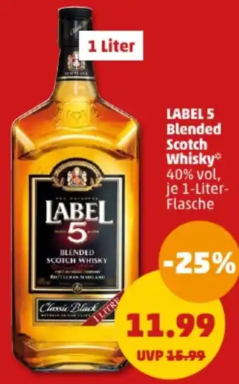 PENNY LABEL 5 Blended Scotch Whisky 1-Liter-Flasche Angebot