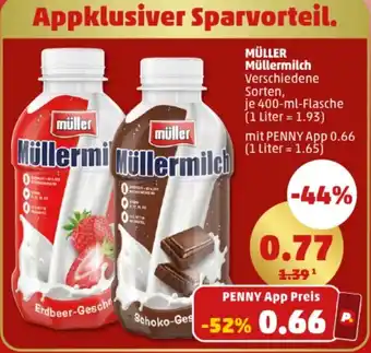 PENNY MÜLLER Müllermilch 400-ml-Flasche Angebot