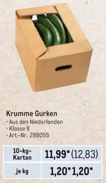 METRO Krumme Gurken 10 kg Karton Angebot