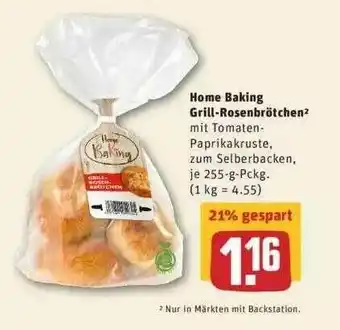 REWE Home Baking Grill-rosenbrötchen Angebot