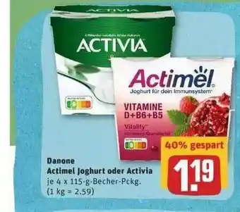 REWE Danone Actimel Joghurt Oder Activia Angebot