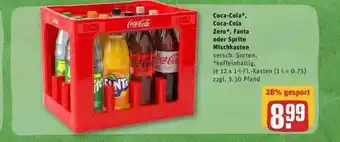 REWE Coca-cola, Coca Colazero, Fanta Oder Sprite Mischkasten Angebot