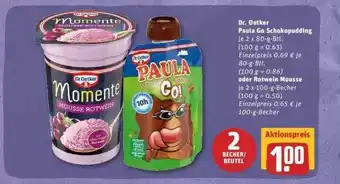 REWE Dr.oetker Paula Go Schokopudding Oder Rotwein Mousse Angebot