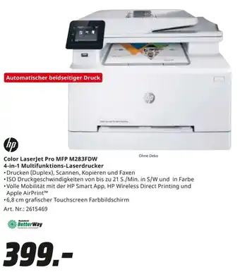 MediaMarkt hp Color Laserjet Pro MFP M283FDW 4-in-1 Multifunktions-Laserdrucker Angebot