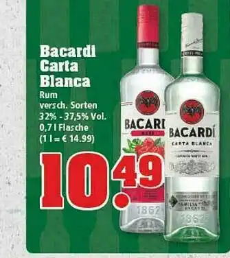 trinkgut Bacardi Carta Blanca Rum Angebot