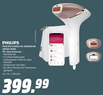 MediaMarkt PHILIPS LUMEA IPL BRI945/00 SERIES 8000 IPL Haarenterner Angebot