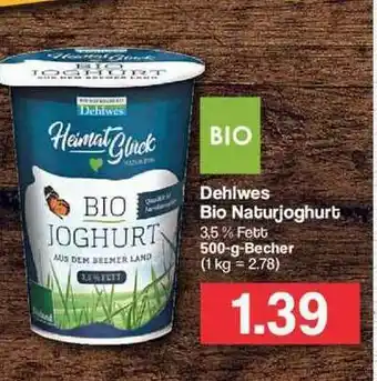 Famila Nord Ost Dehlwes Bio Naturjoghurt Angebot