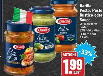 Hit Barilla Pesto, Pesto Rustico Oder Sauce Angebot